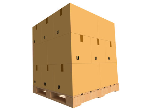Cardboard Boxes on a pallet