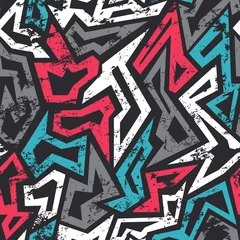 Gardinen farbige Graffiti nahtlose Muster mit Grunge-Effekt © gudinny