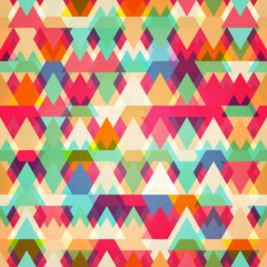 colored triangle seamless pattern