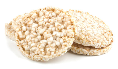 Corn crackers isolated on white background