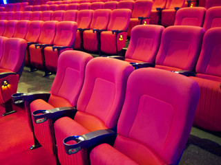 Fototapeta premium Red seats of cinema hall