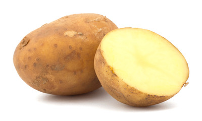 New Potatoes isolated on white background