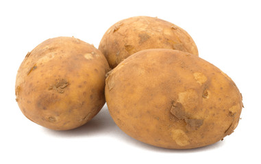 New Potatoes isolated on white background