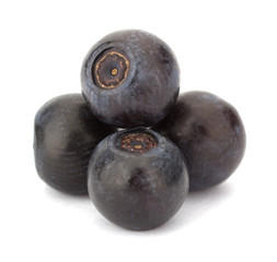 Fresh blueberries isolated on white background