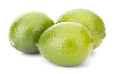 Fresh lime fruit Isolated on white background