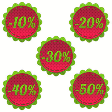 Set of badges
