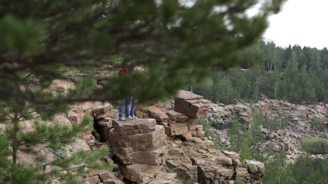 Couple on cliff
