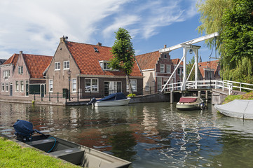 Fototapeta na wymiar Canal in Monnickendam Netherlands