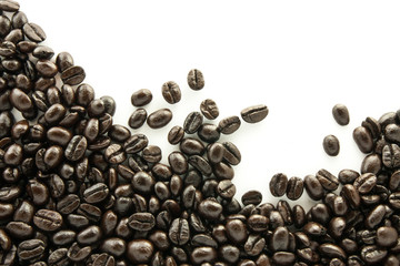 coffee beans isolated on white background