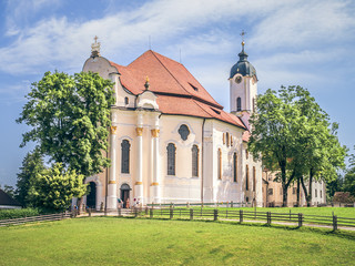 Fototapeta na wymiar Wieskirche w Niemczech Bawaria