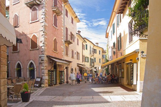 Torri del Benaco, Gardasee, Gasse, Zentrum, Italien