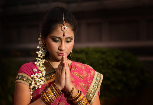 Young Indian Girl Praying