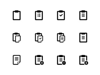 Clipboard icons on white background.