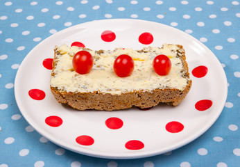 Cherry tomatoes sandwich
