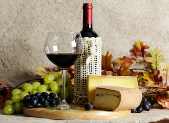 still life with wine