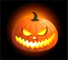Halloween pumpkin. Vector.