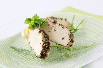 Herb coated cheese