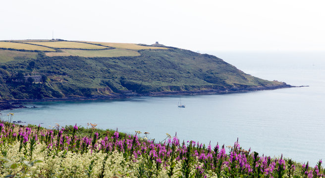 View to Rame Head Whitsand Bay Cornwall coast