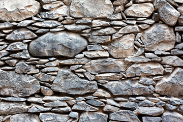 Wall made of rough stone