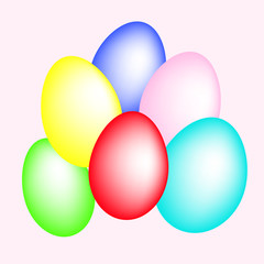 Colored eggs for Easter