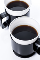 白背景にコーヒーのアップ