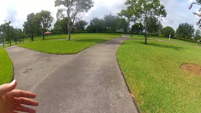 POV Running On A Outdoor Path. Point Of View Runner