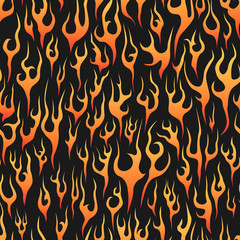 Seamless background of flames.