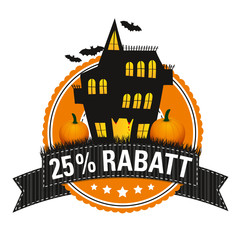 Haloween-Button: 25 % Rabatt