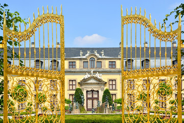 Golden gate in Herrenhausen Gardens, Hannover, Germany