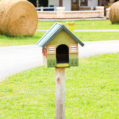Beautiful bird house in a farm