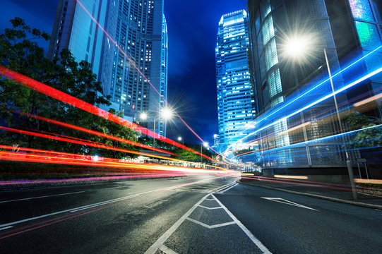 modern city at night