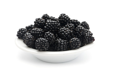 blackberries on a white background