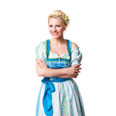 attraktive junge Frau im Dirndl