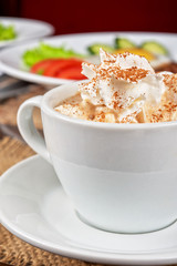 Deliicous coffee closeup