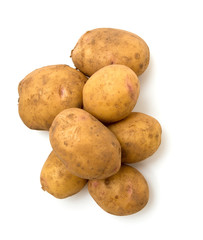 potatoes isolated on white background