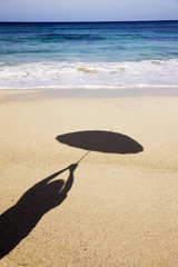 Schattenbild am Strand