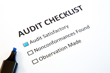 Obraz premium Audit checklist