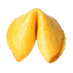 fortune cookie isolated on white background.