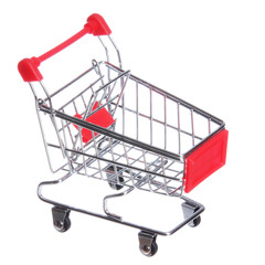 shopping cart isolated on white