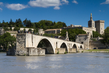 Fototapeta na wymiar Słynny most Saint-Benezet w Awinionie