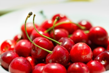 Sweet cherries as a background