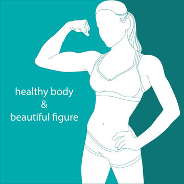 silhouette of a attractive woman athletic build