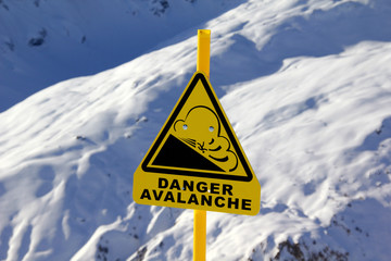 Avalanche sign - obrazy, fototapety, plakaty
