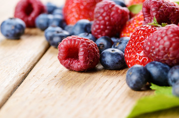 Assorted berries on the table