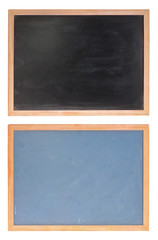 Fototapeta na wymiar Chalk boards, black and blue