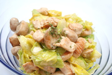 Kohl mit Fleisch