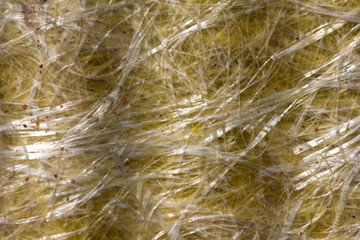 background of a plastic glass with threads