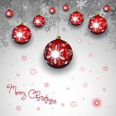 Christmas card with christmas balls - vector illustration - eps