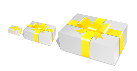 gift boxes yellow