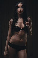 Fototapeta premium Fit gorgeous brunette